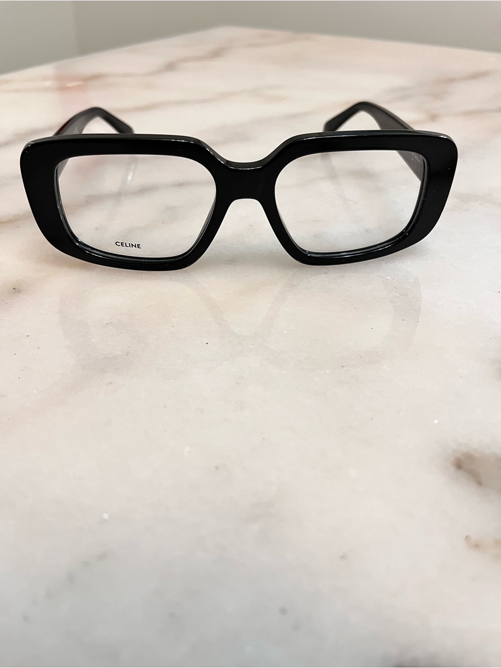 Celine Black Oversized Square Acetate Glasses